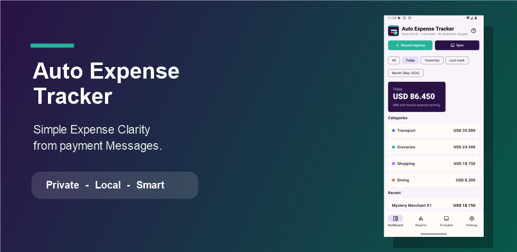 Auto Expense Tracker dashboard preview
